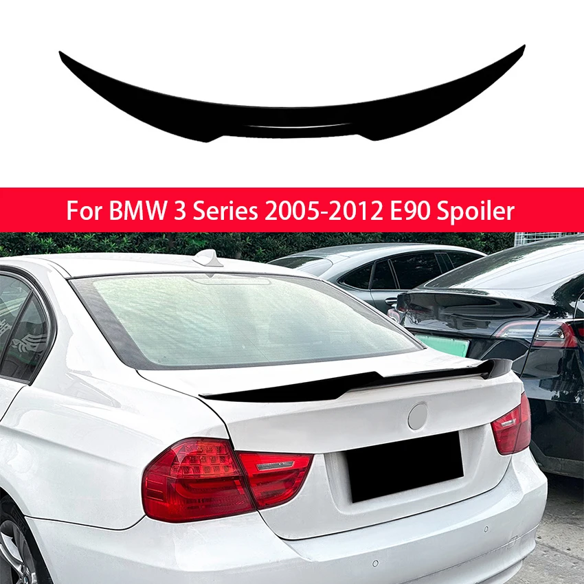 

For BMW E90 M3 318i 320i 325i 330i 2005-2008-2011 E90 sedan Car Styling Bright black Roof Spoiler Trunk Lip Boot Wing