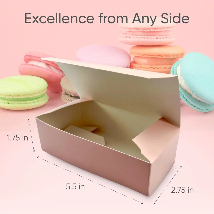 Cajas rosas para galletas, 10 Uds., 1, 2 lb, Mini caja para pasteles, caja de papel plegable para panadería, golosinas caseras, dulces, pastelería, pastel, magdalenas