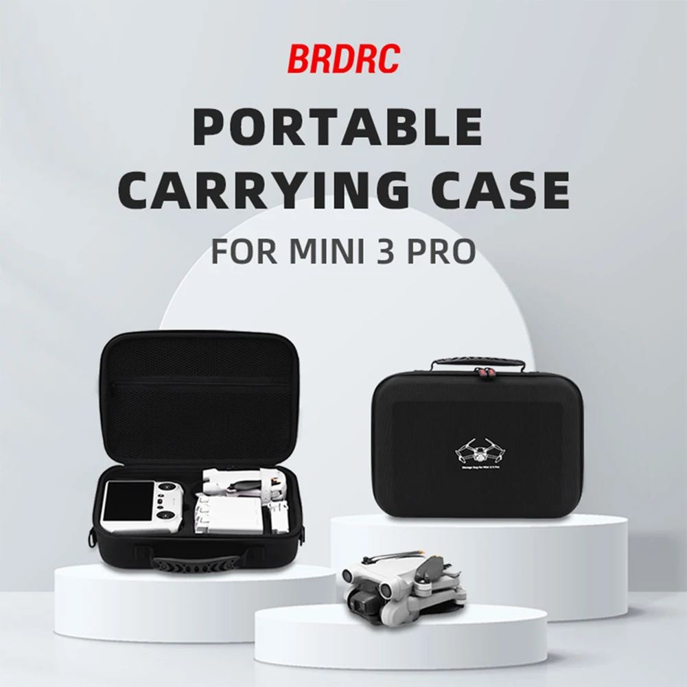 Portable Hard Carrying Case Shockproof Drone Sotrage Bag Splash-proof Protective Box Anti Scratch for DJI Mini 4 Pro/Mini 3 Pro