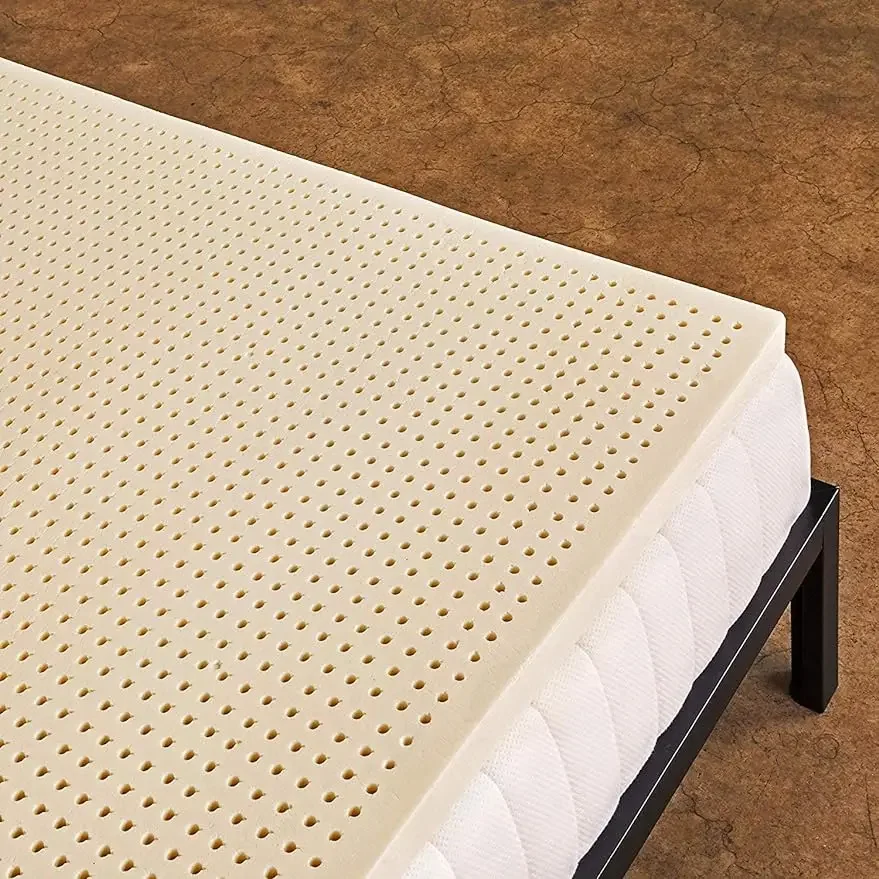 

Pure Green Natural Latex Mattress Topper Medium Firmness 3 Inch - Cal King Size (gols Certified Organic)