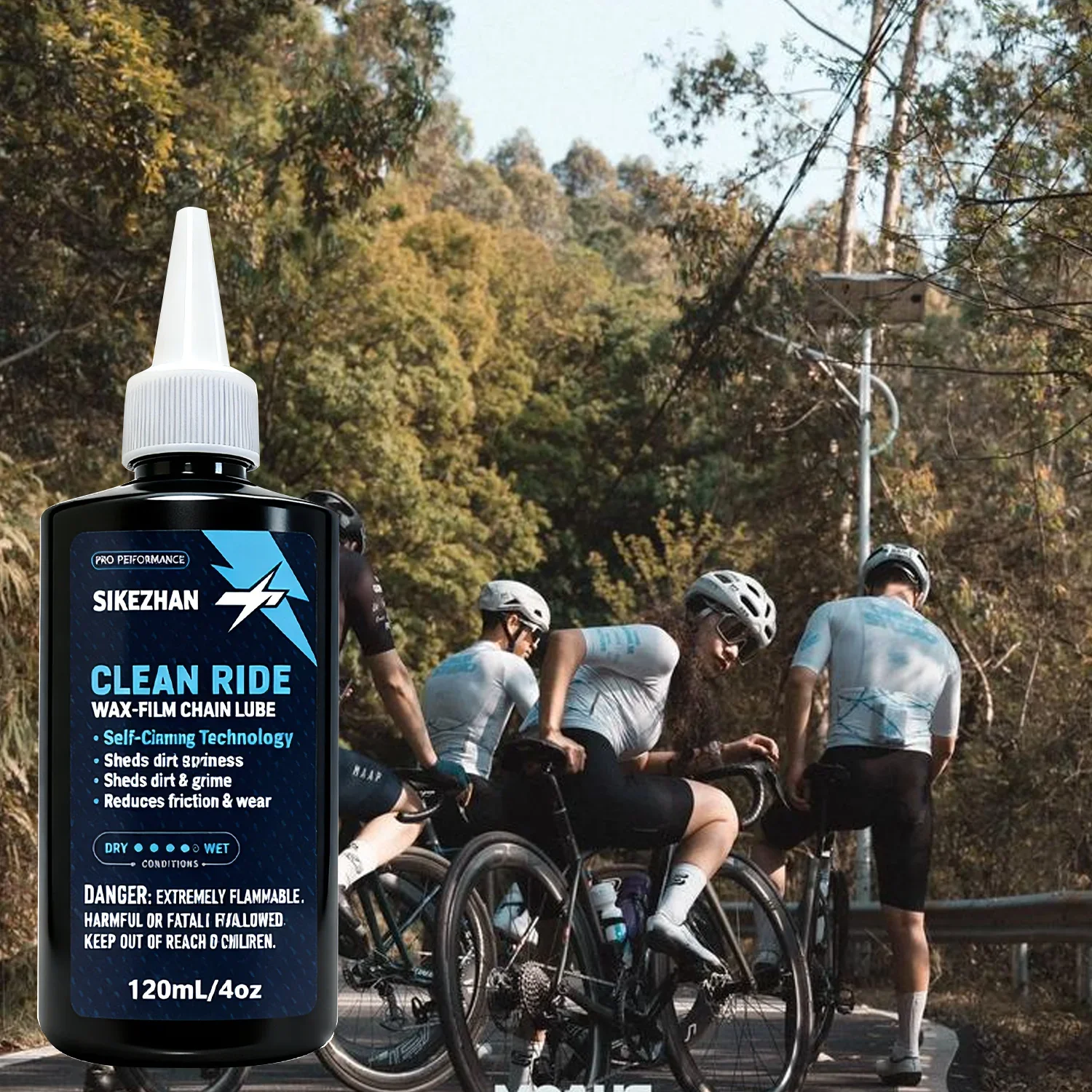 Wax-Based Bike Chain Lube Bicycle Lubricant Repels Dirt Quiet Smooth Ride Anti-Rust For MTB Road Gravel Mountain E-Bike Chains