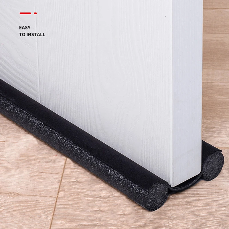 1pc Waterproof Seal Strip Draught Excluder Stopper Door Bottom Guard Double Silicone Soundproof Flexible Wind Noise Reduction