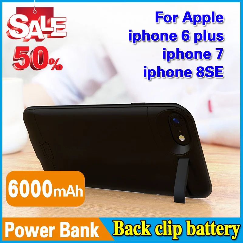 

High-Quality Back Clip Battery 6000mAh Power Bank for Apple iphone6plus/7/8se Battery Power Case Powerbank