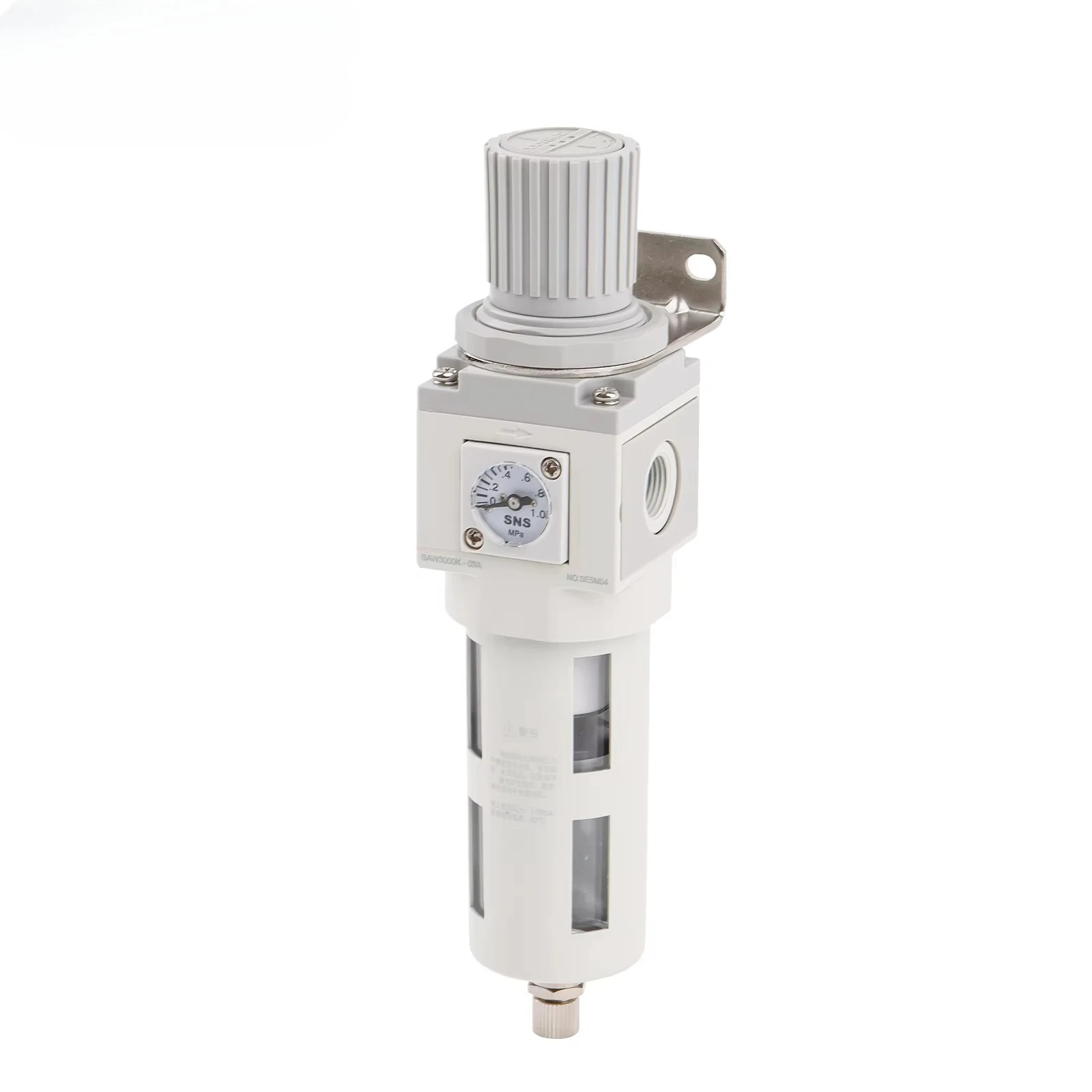 SAW Series Air Source Treatment Unit Aluminum Alloy Air Filter Pressure Regulator with Gauge