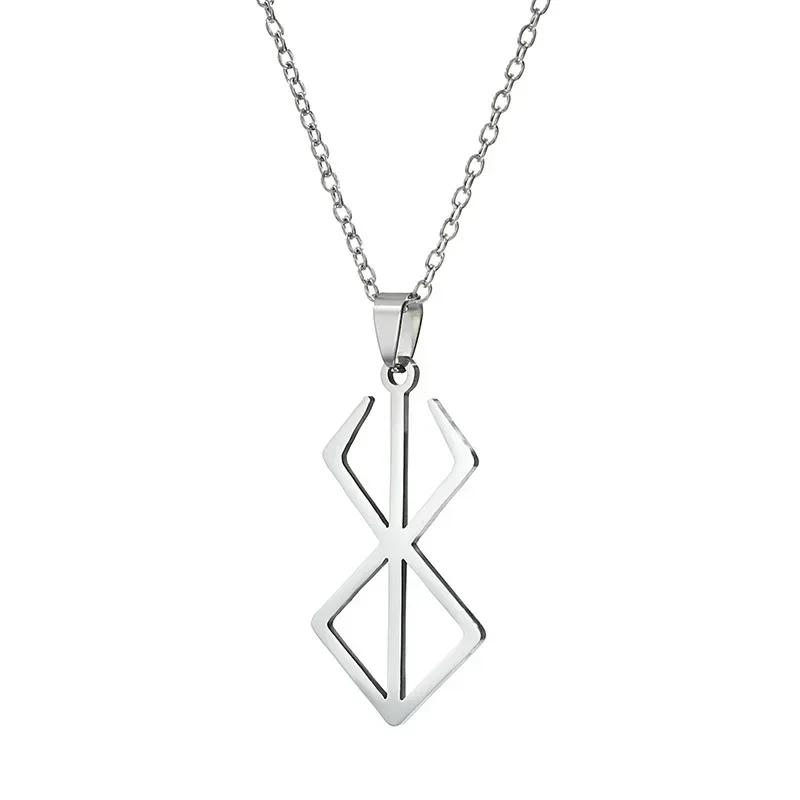 Anime BERSERK Symbol Pendant Necklace Hip Hop Stainless Steel Necklaces For Men Cosplay Jewelry Prop