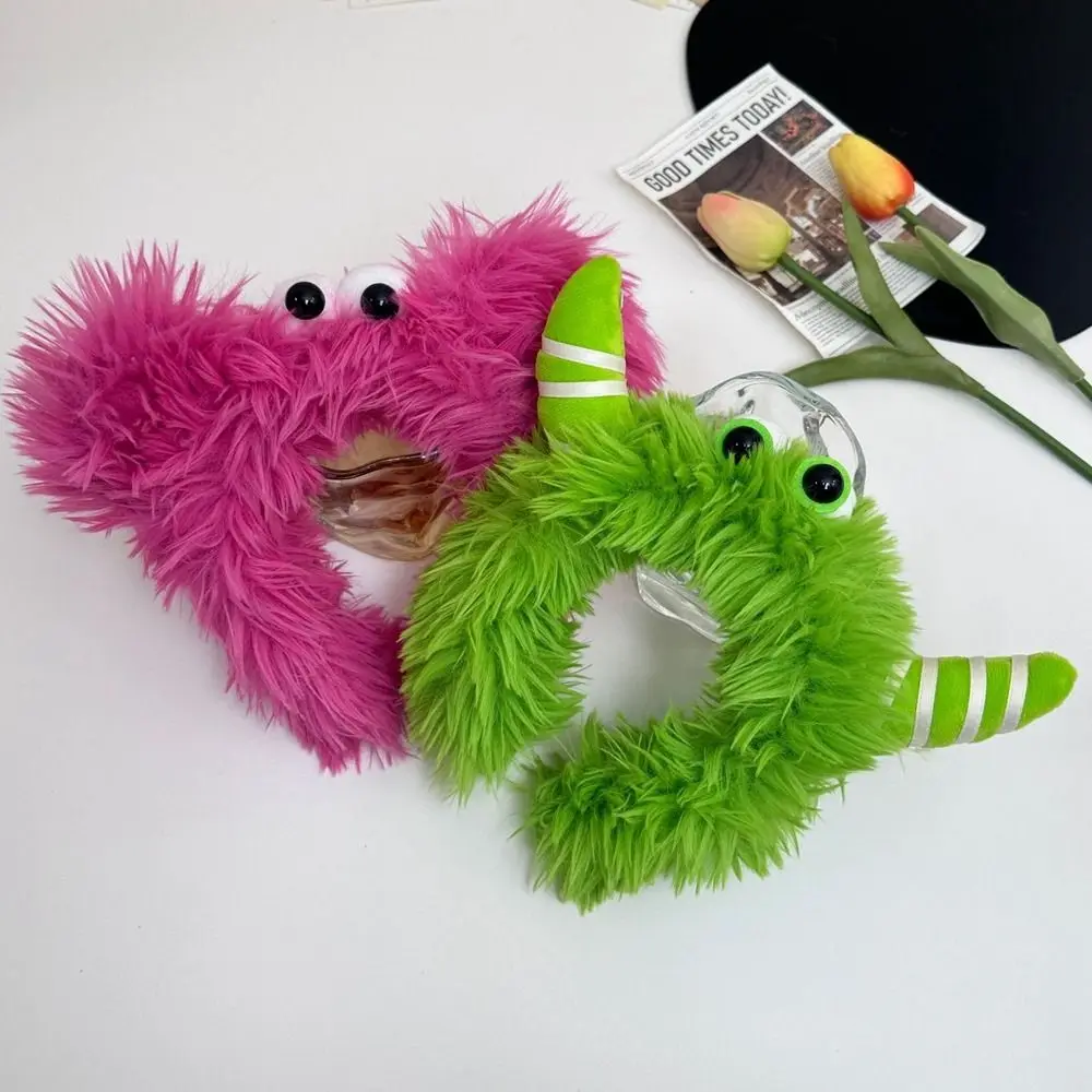 Cartoon Plush Doll Hair Hoop Korean Style Wash Face Hair Band Plush Ugly Doll Headband Hair Accessories Headwear Cute Hairband