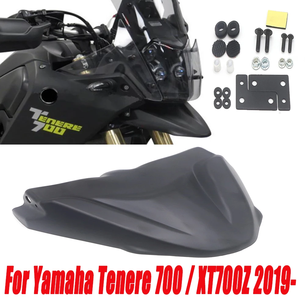 

For Yamaha Tenere 700 TENERE700 XT700Z XTZ 700 T7 T700 2019- Motorcycle Parts Front Fender Beak Extension Wheel Cover Cowl Black