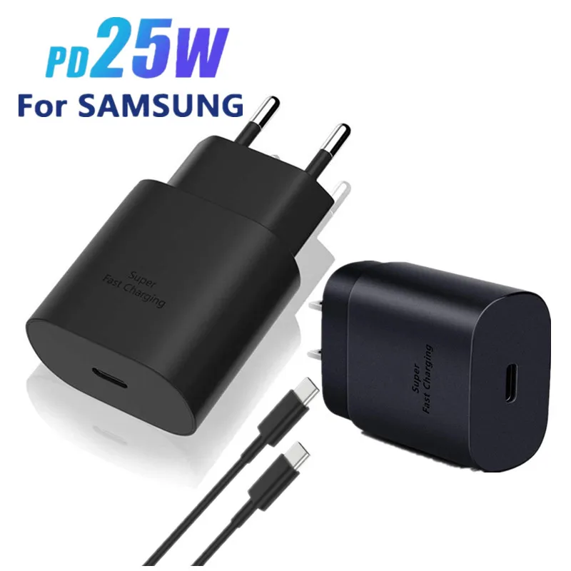 100% New 25W USB C power adapters Type C PD Super Fast Charging Charger For iPhone 16 15 14 For Samsung Galaxy S21 S22 S23 S24