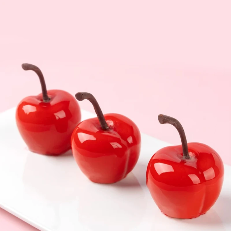 8/12/35 Cell Cherry Design Silicone Cake Mold Fruit Mousse Cake Mould Chocolate Molds Dessert Baking Tools Kitchen Supplies