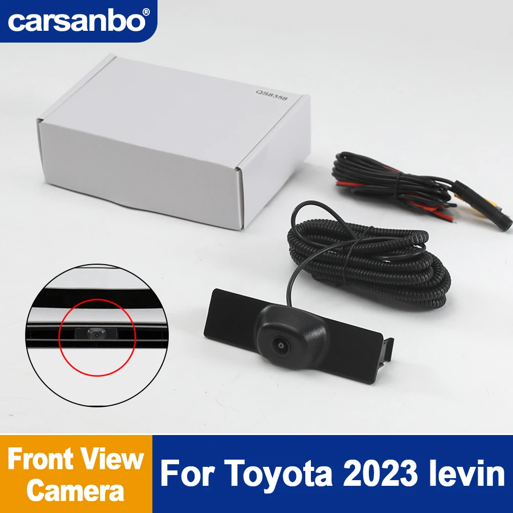 

Камера переднего вида Carsanbo для Toyota Levin 2023, седан, ночное видение, широкоугольная (рыбий глаз), OEM-камера переднего вида