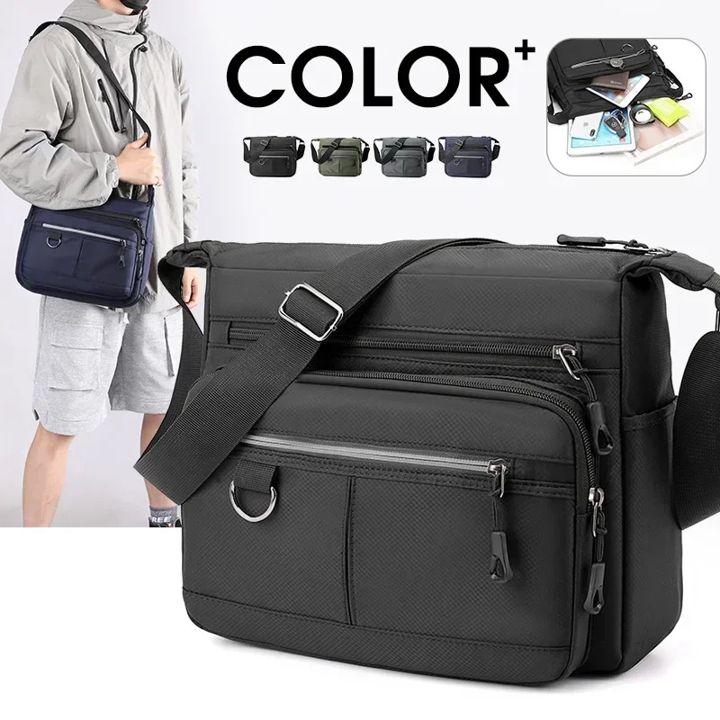 2024 New Shoulder Men's Bag Waterproof Oxford Luxury Design Crossbody Handbag Large Capacity Messenger Bags for Men