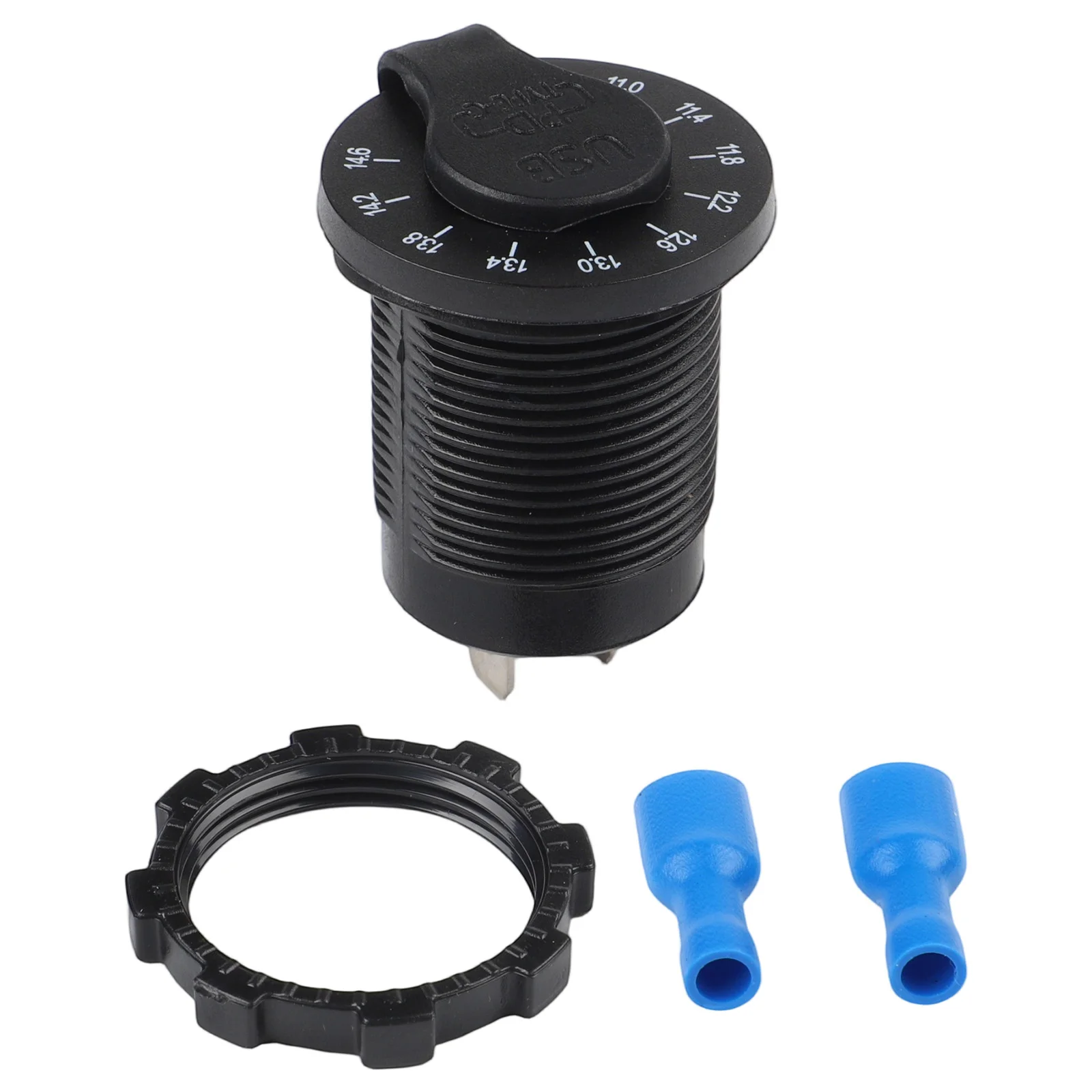 

For Tablets For GPS Devices PC Type C Socket LED Voltmeter Switch Charging In Vehicles Socket Power Saving Function