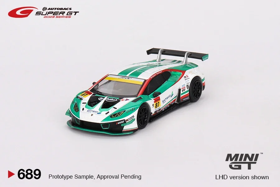 Minigt 1:64 Lamborghini Huracán Gt3 Evo2 #87 MGT00689-L Auto Legering Speelgoed Motorvoertuig Diecast Metalen Model Voor Kinderen