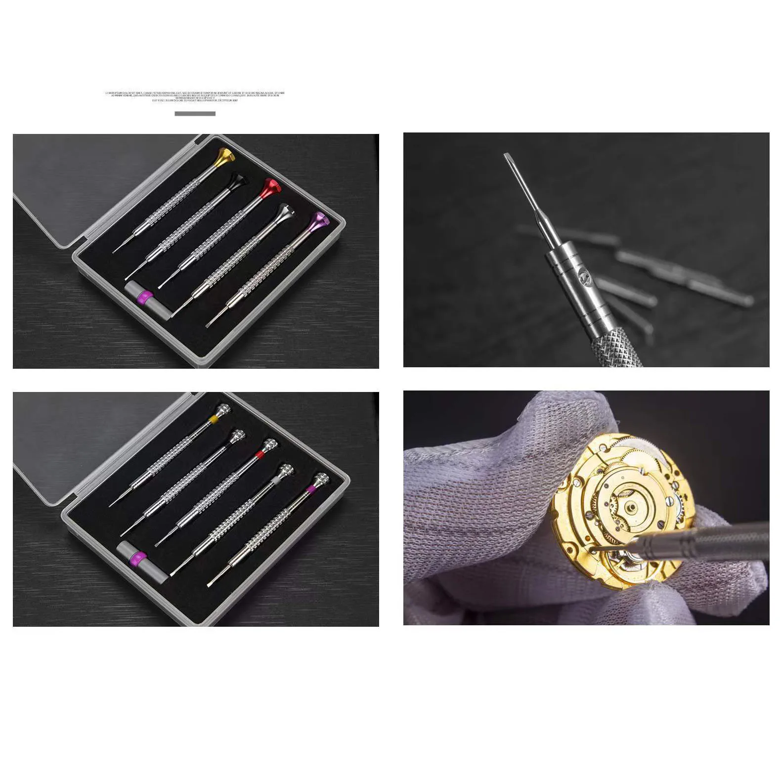 5 PCS/Set Flat Straight Head Screwdriver Stainless Steel Precise Screwdriver Watch Jewelry Repair Tool For Watchmaker Jeweler