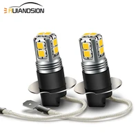 Bombilla de lámpara de conducción antiniebla para motocicleta y camión, luz LED H3 2835 10SMD, 9-30V, 6-40V, color blanco superbrillante, estilo de coche