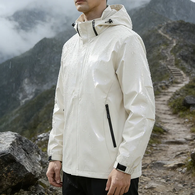 

Мужские водонепроницаемые куртки с капюшоном, весенне-осенние легкие плащи для активного отдыха, ветрозащитные куртки для походов и альпинизма, модные ветровки