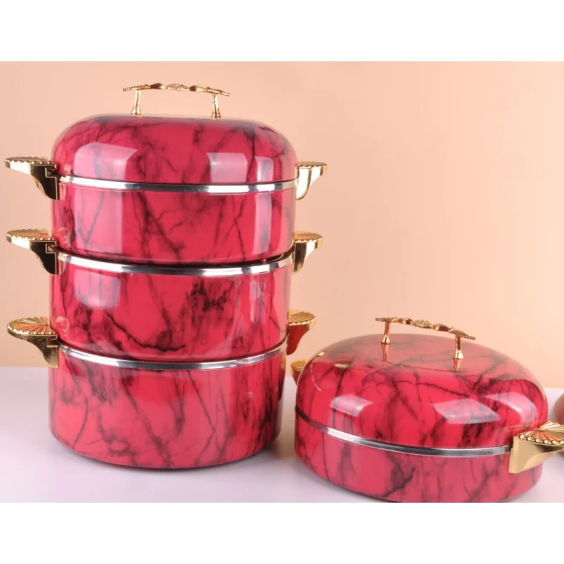 Hot Selling   Muslin 2.5L+3.5L+4.5L+5.5L Food Storage & Container 4PCS Insulated Thermal Food Containers for Ramadan