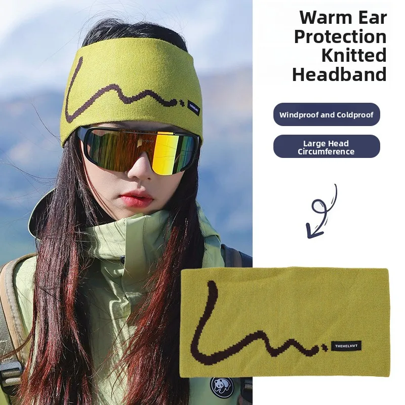 Women's Running Outdoor Hiking Sweat Absorbent Headband Winter Wide Anti-Sweat Headband Casual Sport Style Adjustable Size
