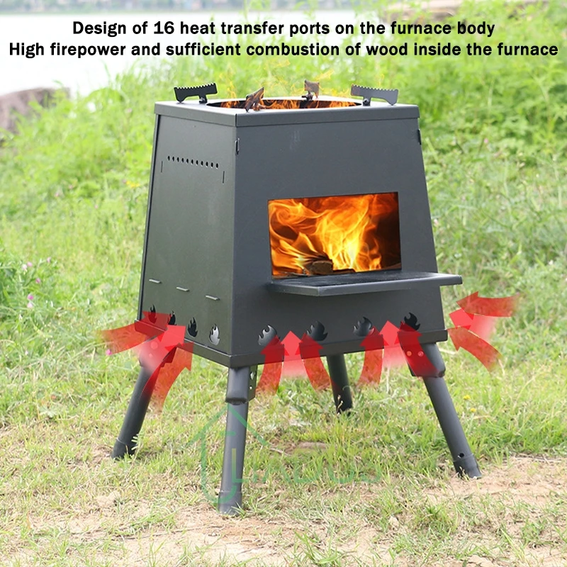 

Outdoor Stove Portable Wood Camping Foldable Barbecue Camping Fire Table Picnic Stove Lightweight Windproof Firewood Stove