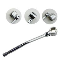 Offset 6-point Car Oxygen Sensor Wrench 22mm 180 ° Rotation O2 Sensor Removal Tool Flexible Cr-V Sensor Socket Wrench Truck