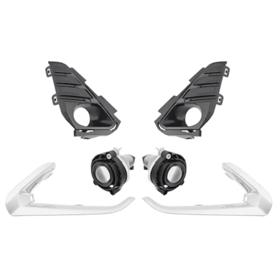 

Bumper Fog Light Assembly Replacement Lamp w/Bezel Frame Chrome Trim for 2018-2020 GMC Terrain Driver and Passenger Side 103351