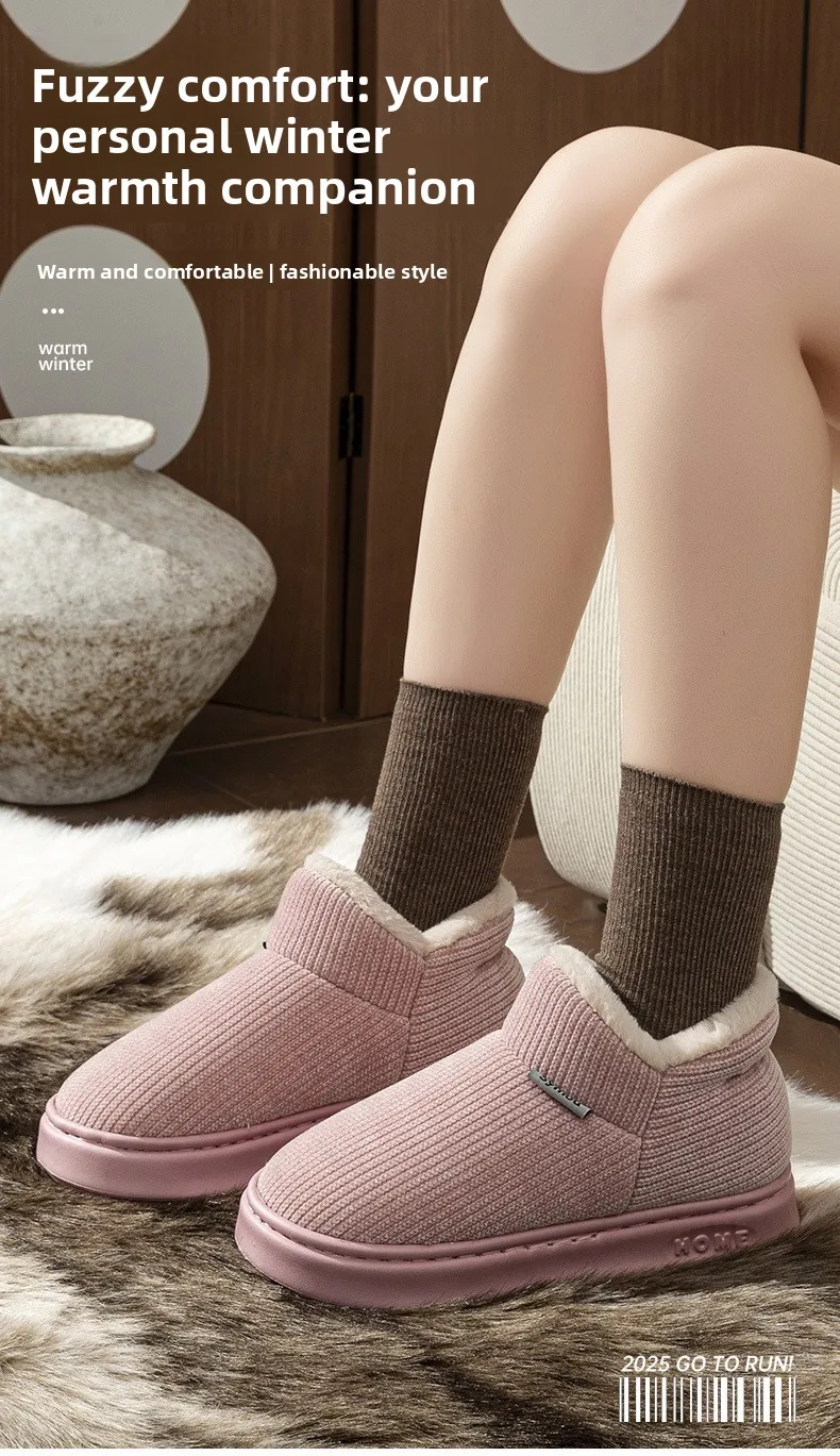 Herren-Plattformschuhe in Übergröße, EVA-Anti-Rutsch-Dicksohle, Winter-Warm-Plüsch-Hausschuhe für den Heimgebrauch, Indoor-Komfort – Detail 3