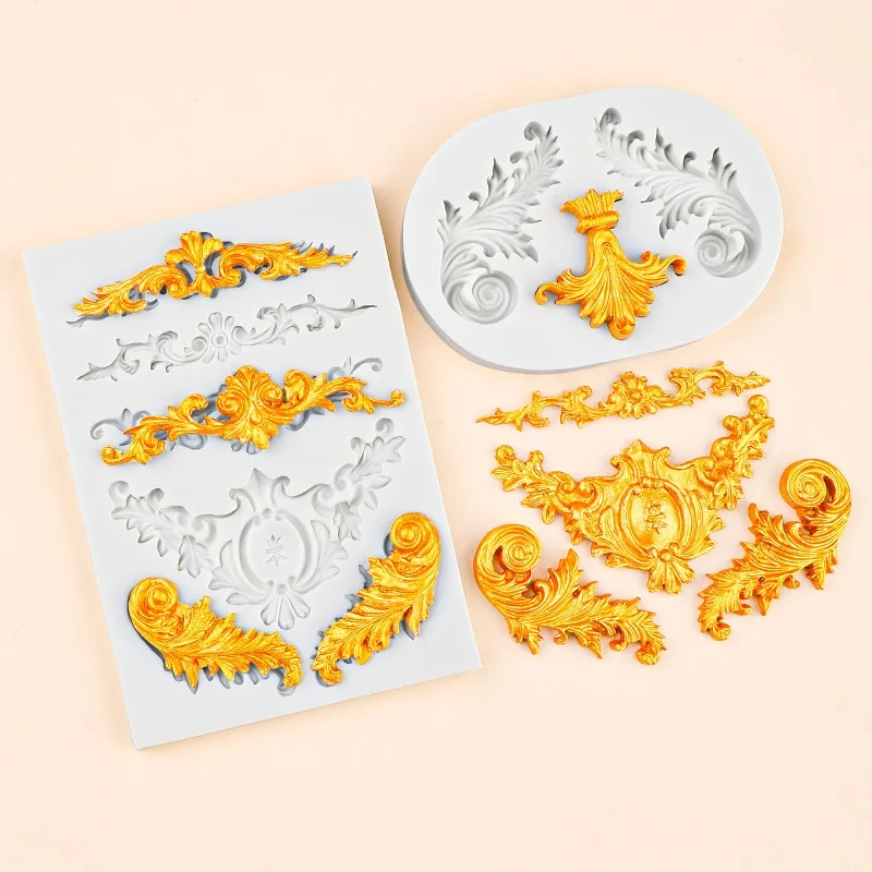 3D Cake Lace Silicone Mold DIY Kitchen Baking Tool Relief Rope Cake Border Mould For Fondant Chocolate Cake Decorating Crafts 2