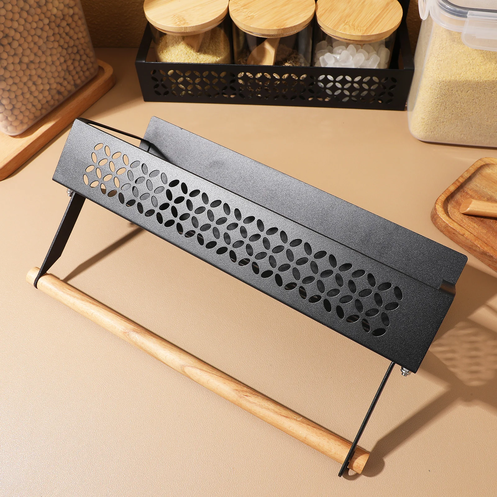 

2Pcs Magnetic Seasoning Shelf Metal Fridge Organizer Magnetic Spice Rack for Kitchen Space Saving Storage Fridge Magnet Shelf