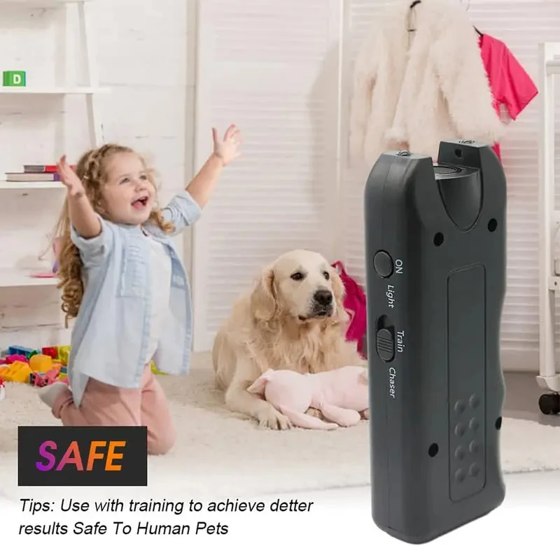 Ultrasonic Anti Barking Device Rechargeable Dog Bark Deterrent LED Light Dog Training Repellent