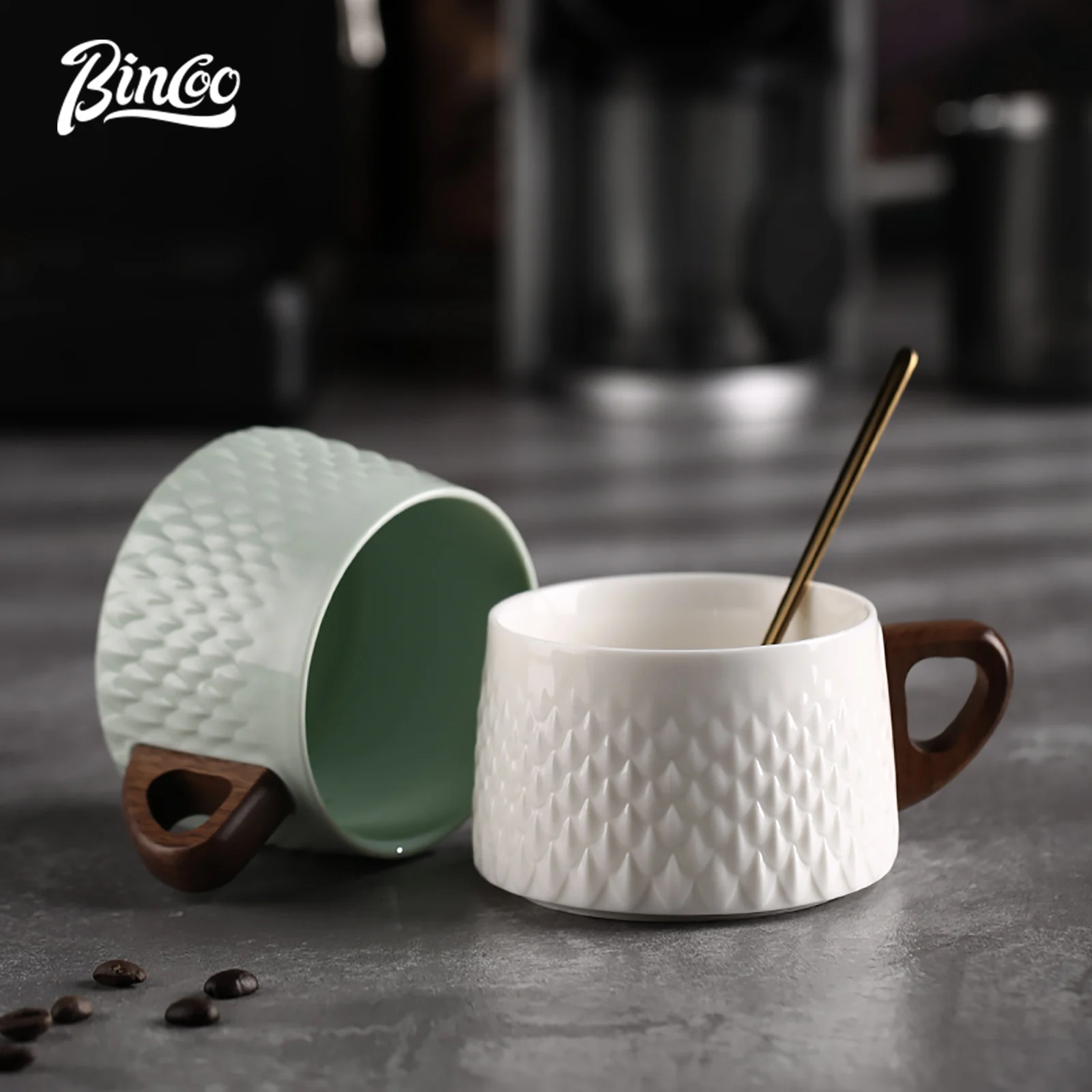 

Bincoo Espresso Mug 200ml Ceramic Coffee Cup and Saucer Professional Home Barista Latte Art Mug Exquisite Kitchen Accessories