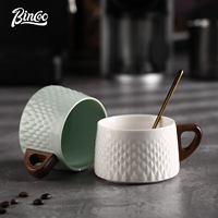 Bincoo Espresso Mug 200ml Ceramic Coffee Cup and Saucer Professional Home Barista Latte Art Mug Exquisite Kitchen Accessories