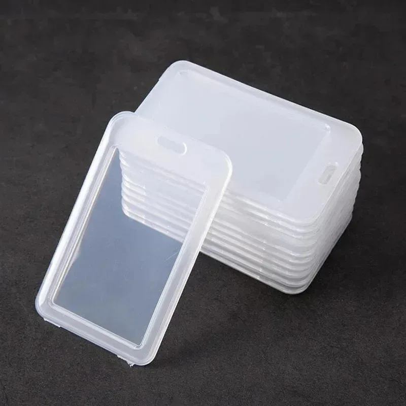 

2pcs/set Transparent ID Tag Badge Holder Working Permit Case Pass Work Card Holder Case Staff Nurse Name Business Card Sleeve