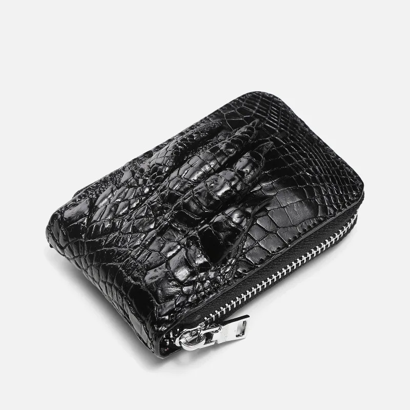 Real Crocodile Leather Business Card Holder Wallet Women/men Bank/ID/Credit Card Holder Card Wallet Protects Case Coin Purse