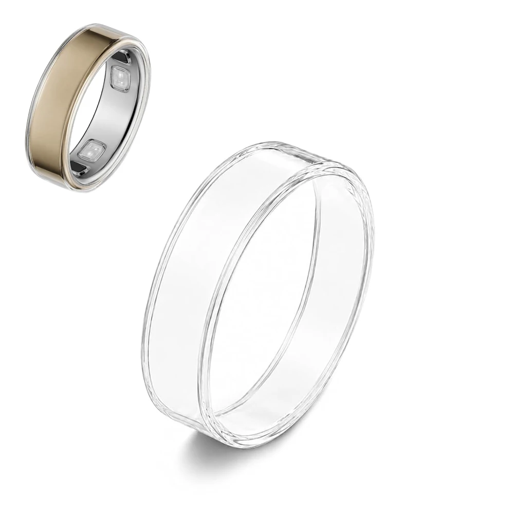 Silicone Elastic Ring Cover for Oura Ring 5, Flexible Anti-Collision Anti-Scratch Wearable Ring Protective Sleeve Accessories