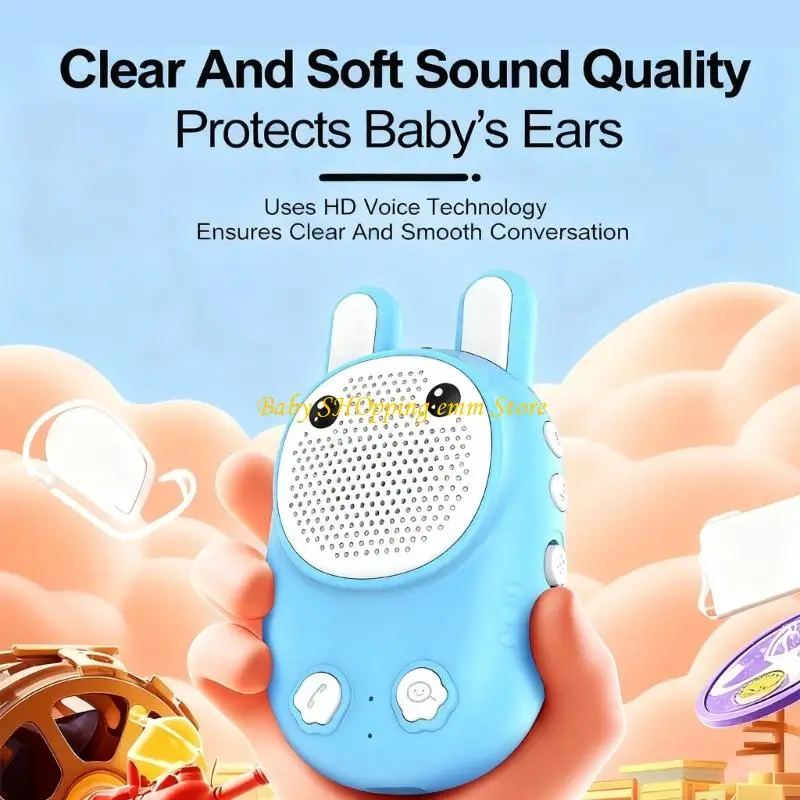 Dispositivo comunicazione per bambini ricaricabile 23GD Walkie-talkie portatili da costruzione antiurto ideali per attività