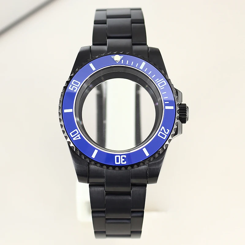 

40mm 20ATM Diver Watch Case Strap Sapphire Glass for YACHT NH35 NH36 NH34NH38 4R36 NH72 Miyota8215 ETA2824 Movement SUB GMT Case