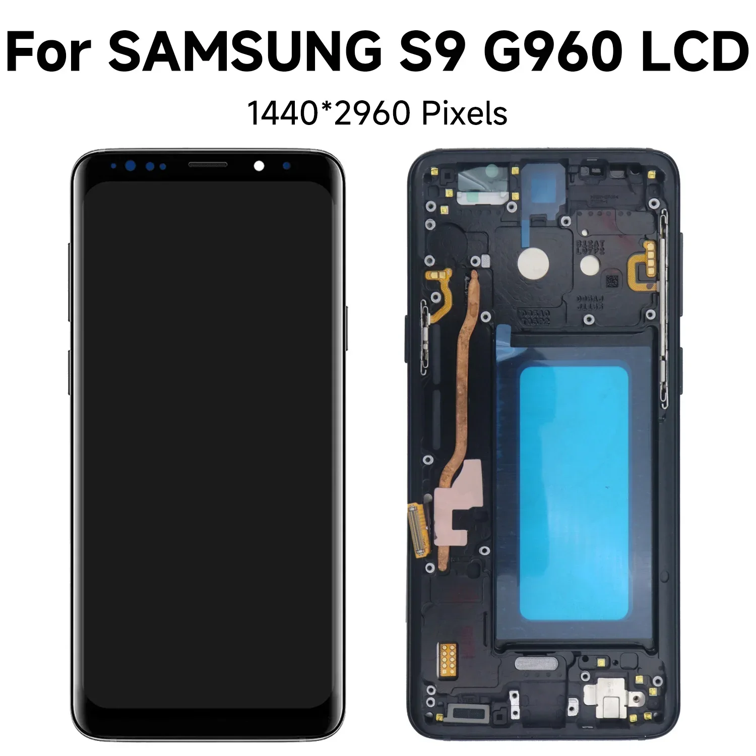 100% Tested S9 LCD with frame for SAMSUNG Galaxy S9 G960 SM-G960FD Display Touch Screen Digitizer Assembly Replacement