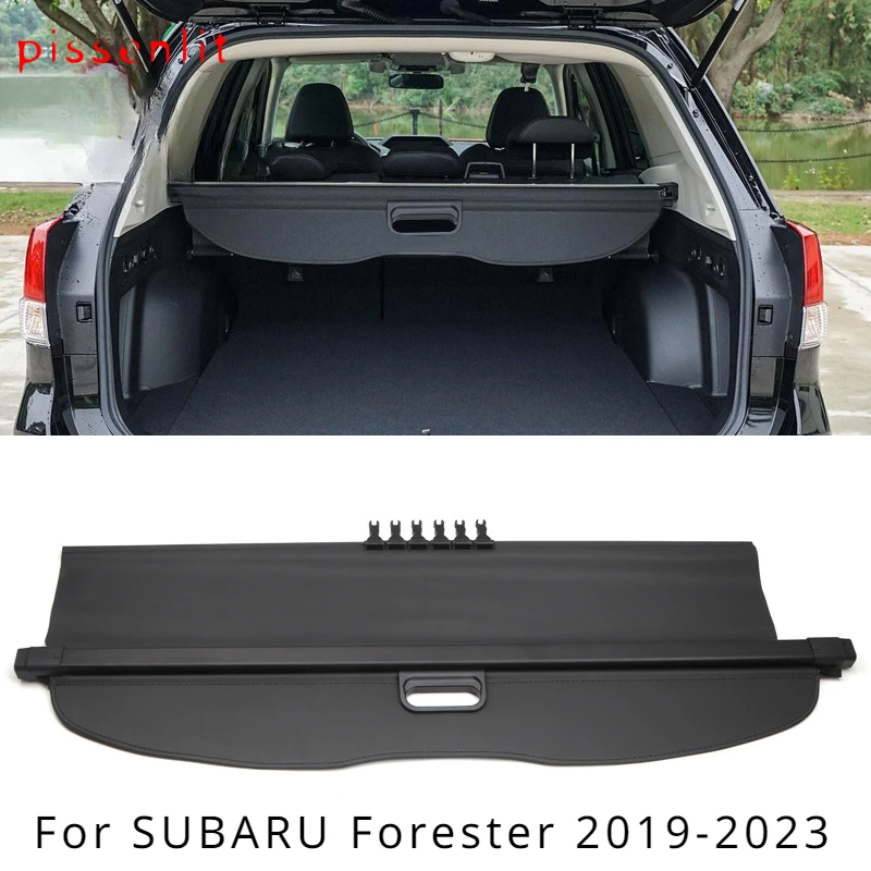 Trunk Cargo Cover for SUBARU Forester 2019-2022 Security Shield Rear Luggage Curtain Partition Privacy Accessories Car Storage