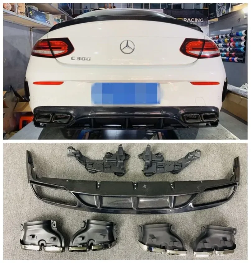

Для Mercedes Benz W205 C200 C260 C300 C63 Coupe 2015-2021 из углеродного волокна