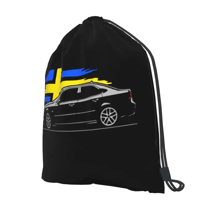 For Saab 9 3 Aero Fans Turbo 9 3X 1 8T 2 8T V6 Classic Swedish Sportscar Drawstring Backpack School Sports Bag