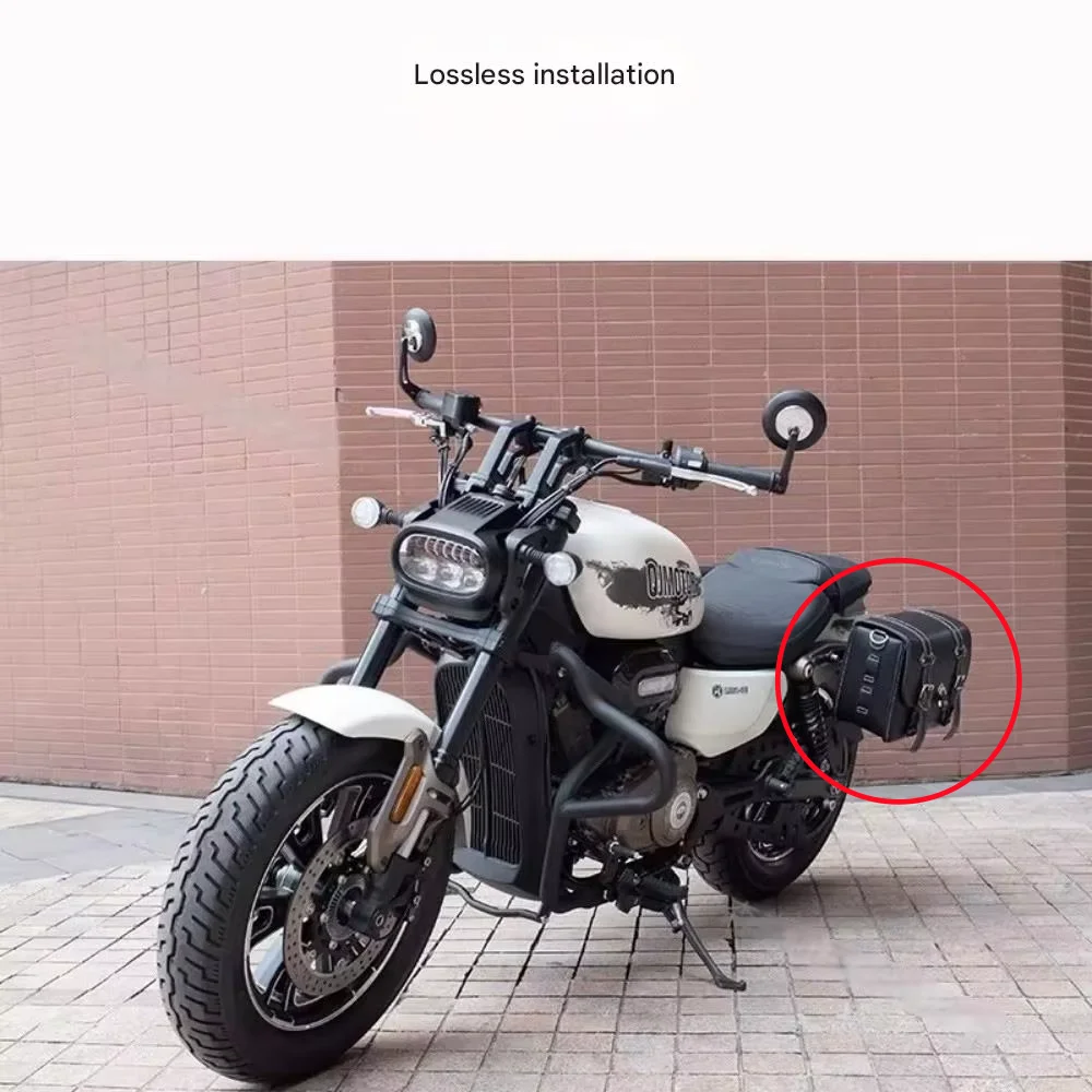 For QJMOTOR SRV300 Modified Motorcycle Side Bag Side Retro Waterproof Luggage Bag accessories