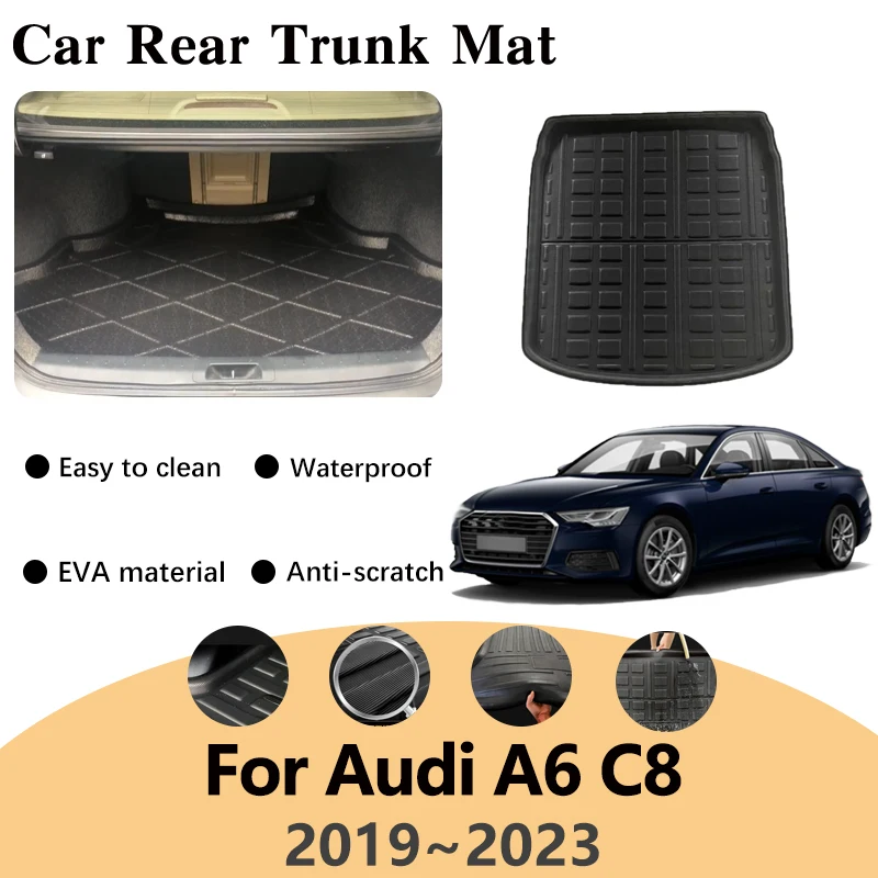 

Trunk Cargo Tray For Audi A6 C8 Accessories 4K Sedan 2019 2020 2021 2022 2023 EVA Material Waterproof Protective Storage Pads
