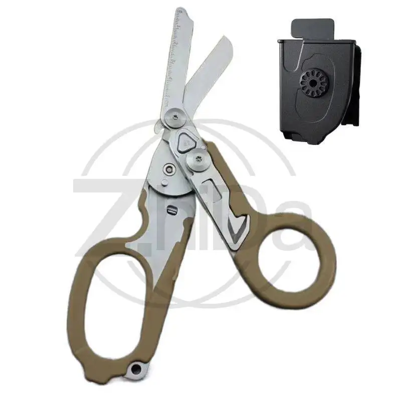 Expert Raptor Folding Scissors First Aid Combination Tool Compact Multi-Use Knife for Outdoor Camping Survival