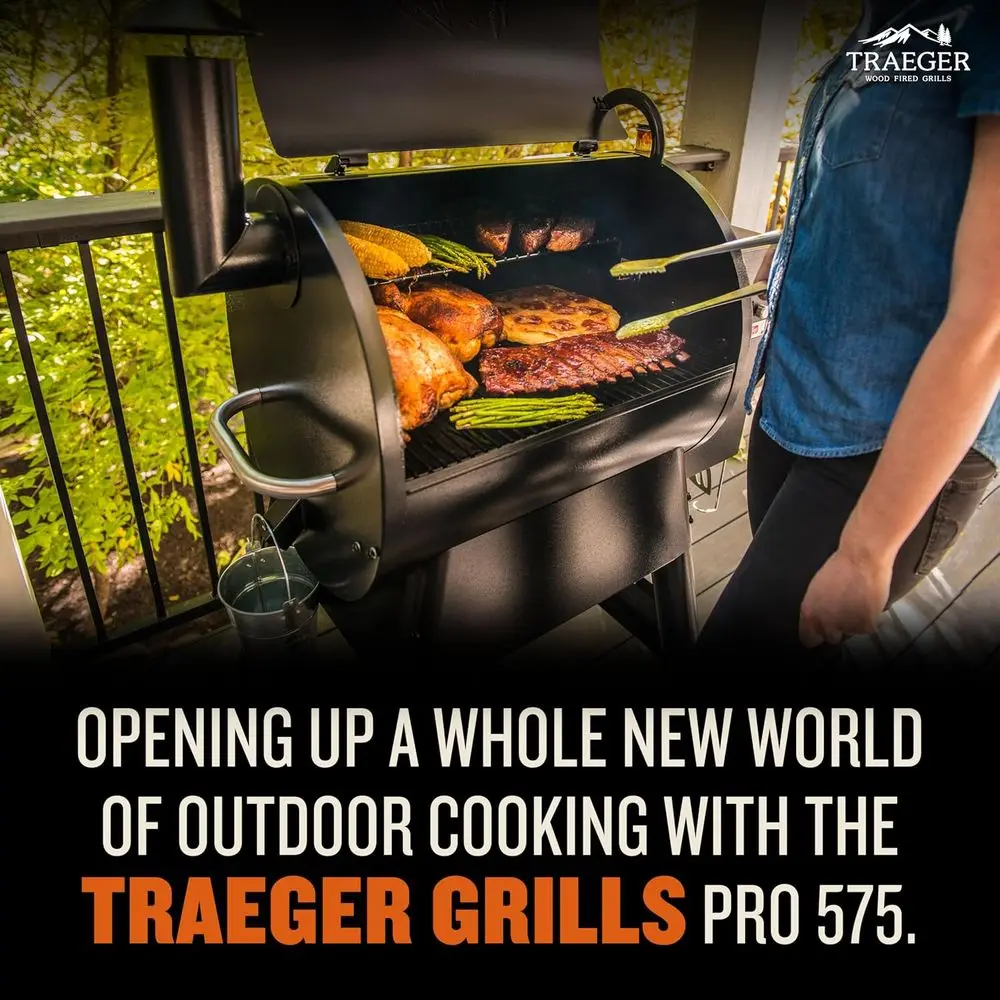 Wood Pellet Grill & Smoker with Wi-Fi Connectivity, Bronze