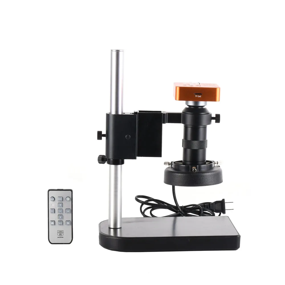 HY-1138b 21MP Industrial Microscope Camera with 100X Lens 2K/1080P 60FPS Port 1080P USB Port 56LEDs