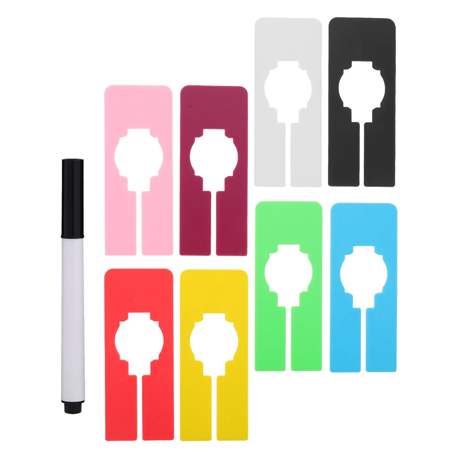 9Pcs Multi-Functional Plastic Hanger Dividers Writable Closet Organizer Tags for Clothes Sorting Labeling and Categorizing