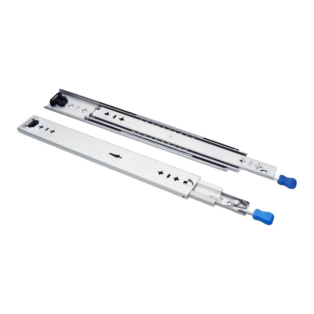 Industrial Grade 53mm Lockable Slide Rails with Buffer for RVs Cabinets and Drawers 10inch to 16inch Adjustable Lengths