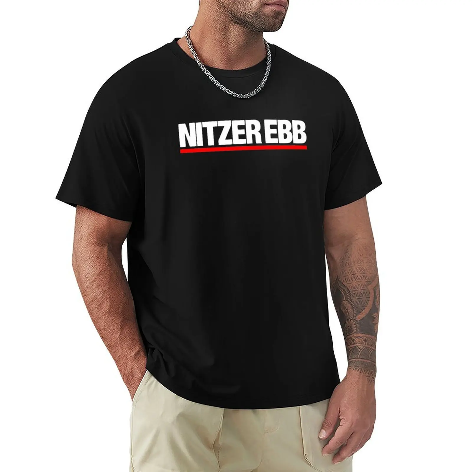 Nitzer Ebb Logo Merchandise T-Shirt Quick Dry Sports Short Sleeve Tee