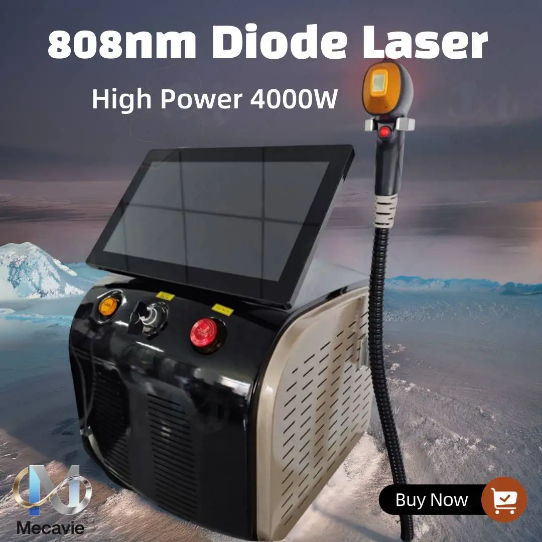 

4000W New Technology Diode Laser Hair Removal Device 808nm Ice Platinum Cooling System Safe Painless Permanent Depilation 2025