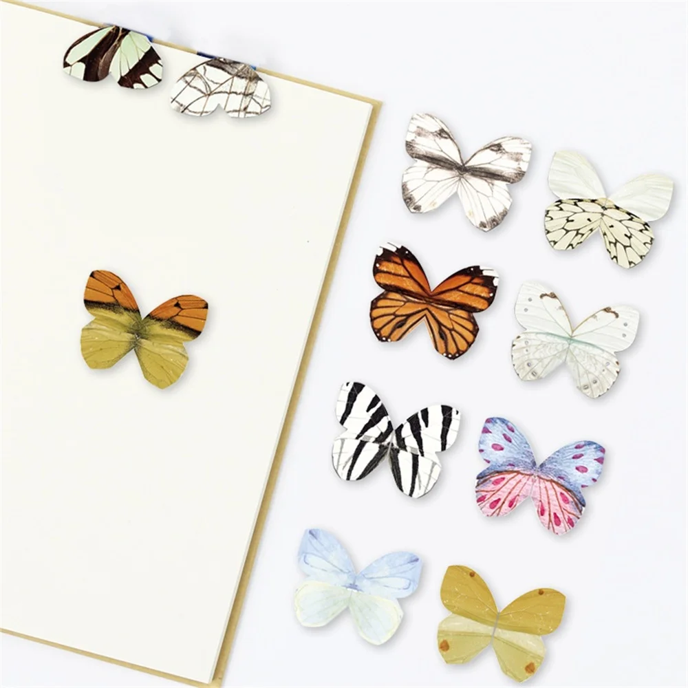 

4 Style 4pcs/set Colourful Butterfly Magnetic Bookmarks Cute Book Pages Marker Students School Supplies Aesthetic Stationery